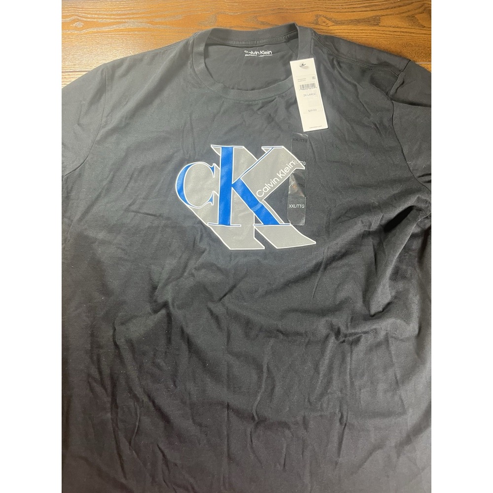 NEW Calvin Klein CK Logo Graphic Tee Black Mens Size XXL NWT